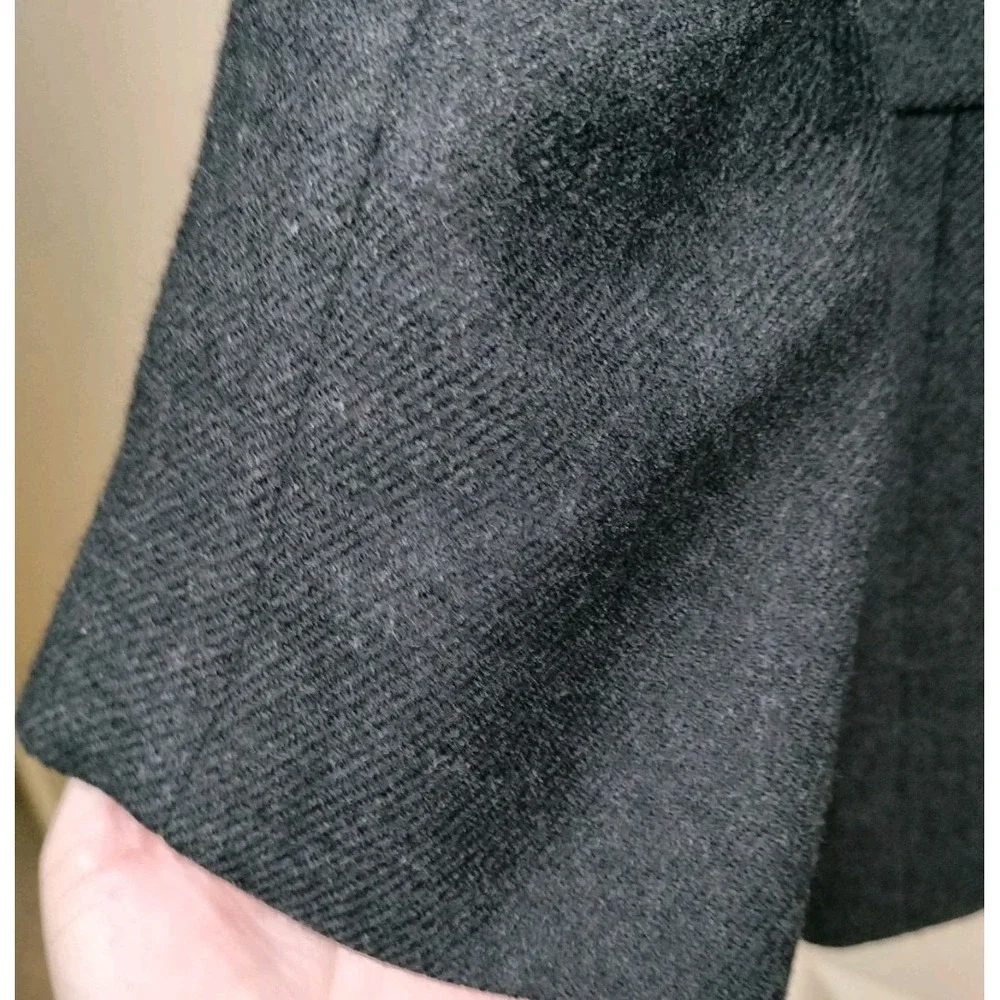 Lauren Ralph Lauren Mens Sport Coat Blazer 46L Gray Wool Tweed Plaid Lining